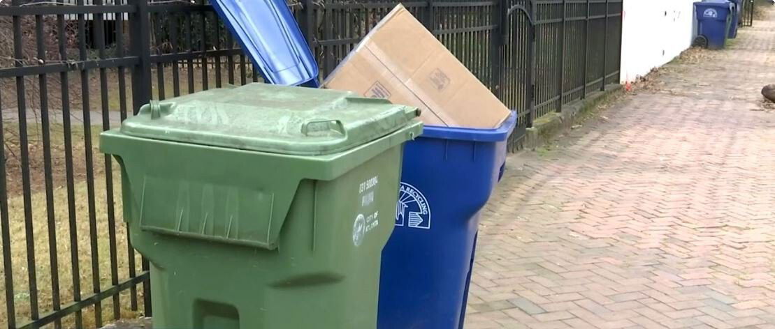 <i>WGCL</i><br/>Homeowners near Grant Park said they were amused and annoyed to wake up to written warnings from the city of Atlanta for leaving their trash cans out for too long.