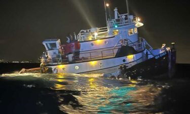 The Coast Guard is responded to a tug boat that ran aground Thursday in Boca Raton.