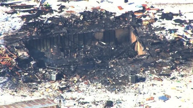 <i>WCCO</i><br/>The remnants of a charred home in Lexington Twp.