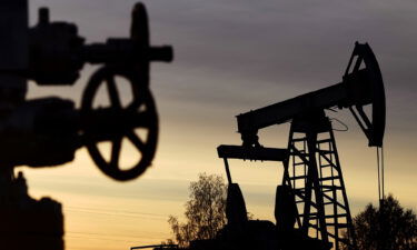 A Russian invasion of Ukraine could further disrupt supplies of crude. Pictured is an oil pumpjack operated by Tatneft in the Republic of Tatarstan