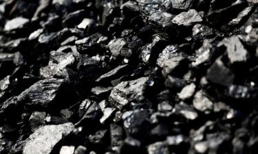 Coal ready to be loaded on train cars in the US' Boone County