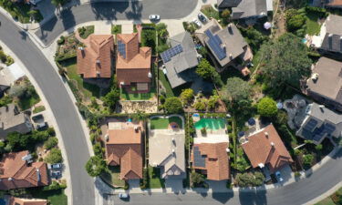 Single-family homes are seen in this aerial photograph taken over San Diego