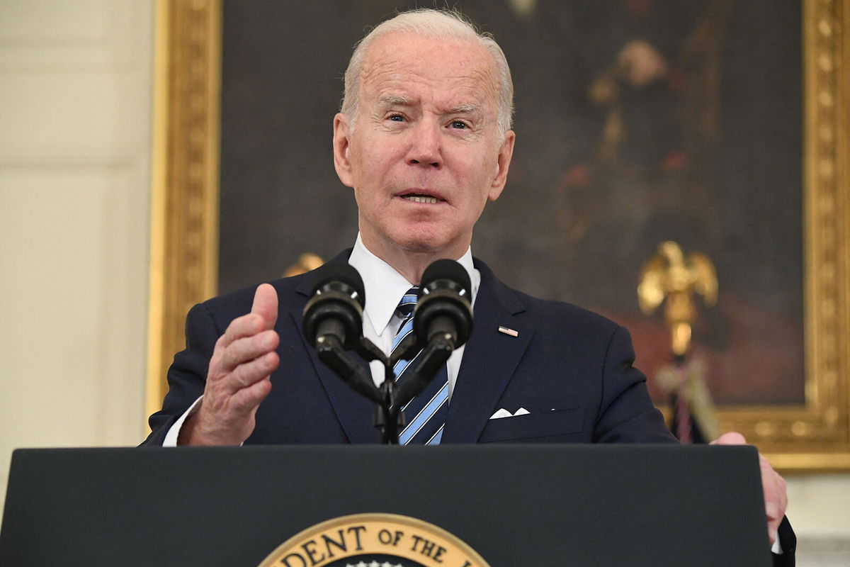 <i>Saul Loeb/AFP/Getty Images</i><br/>President Joe Biden will sign an executive order February 11 allowing $7 billion in frozen assets from Afghanistan's central bank to be distributed for humanitarian assistance in the country and to victims of the September 11 terror attacks.