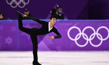 Nathan Chen competes in the men's figure skating event during the Pyeongchang 2018 Winter Olympic Games at the Gangneung Ice Arena in Gangneung on February 17