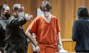 Ethan Crumbley is led away from the courtroom after a placement hearing at Oakland County circuit court in Pontiac