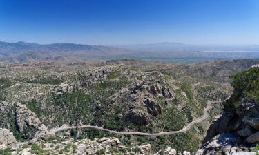 The scenic Mt. Lemmon Highway near Tucson
