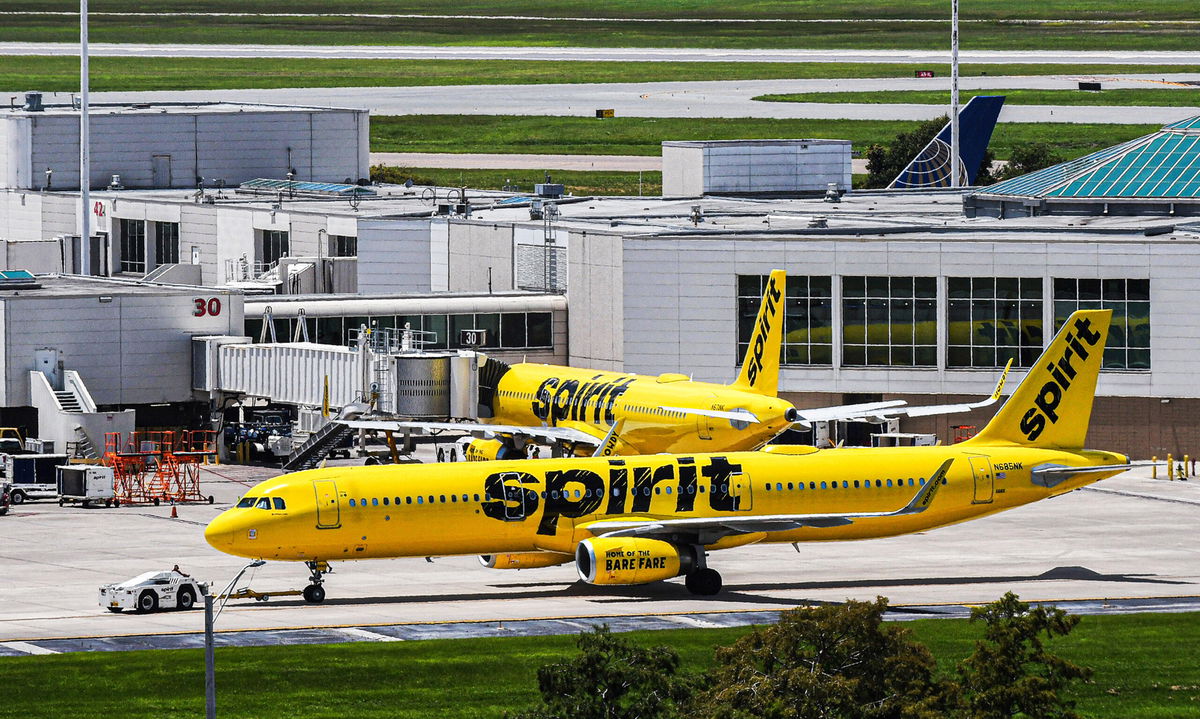 <i>Paul Hennessy/SOPA Images/LightRocket/Getty Images</i><br/>Spirit and Frontier Airlines on Monday announced a $6.6 billion merger