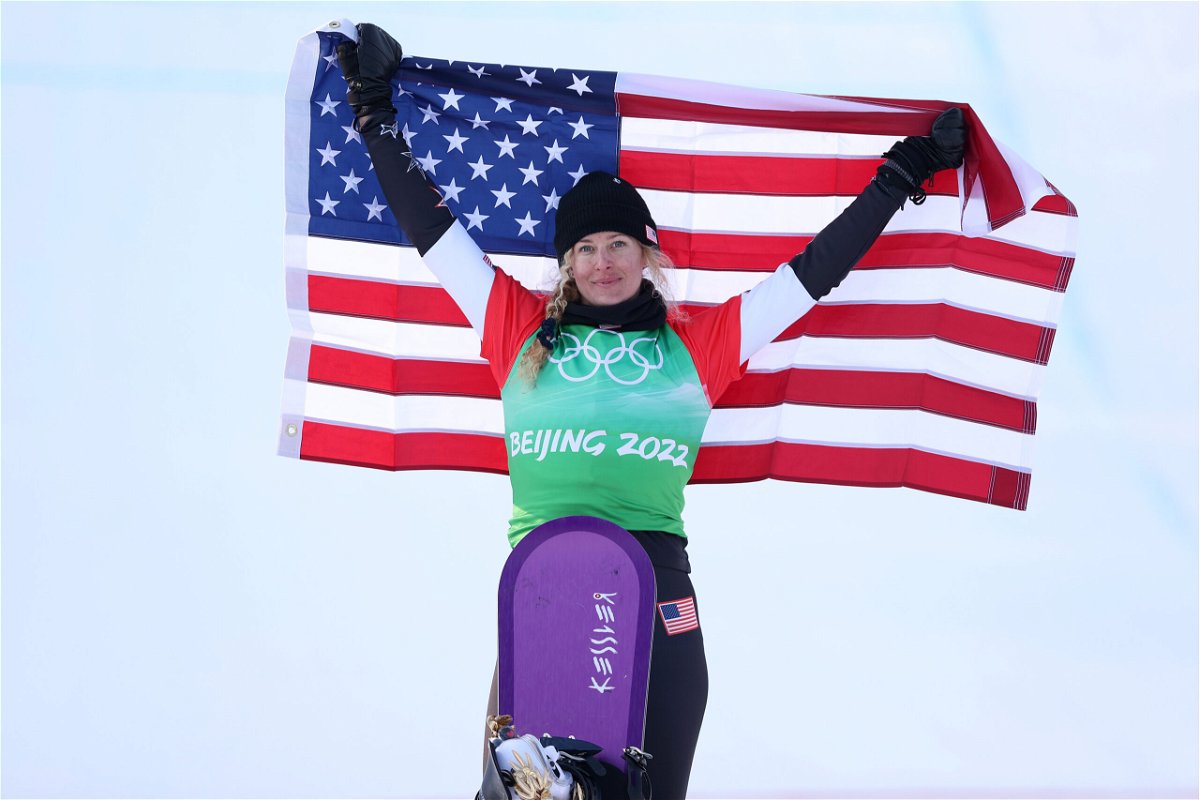 <i>Ezra Shaw/Getty Images</i><br/>Lindsey Jacobellis won the first gold medal for the United States at Beijing 2022.