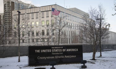 A view of the U.S. Embassy in Kyiv