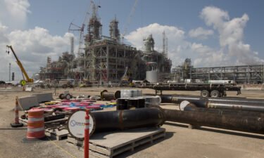 ExxonMobil Corp. and Saudi Basic Industries Corp. (Sabic) Gulf Coast Growth Ventures petrochemical complex under construction in Gregory