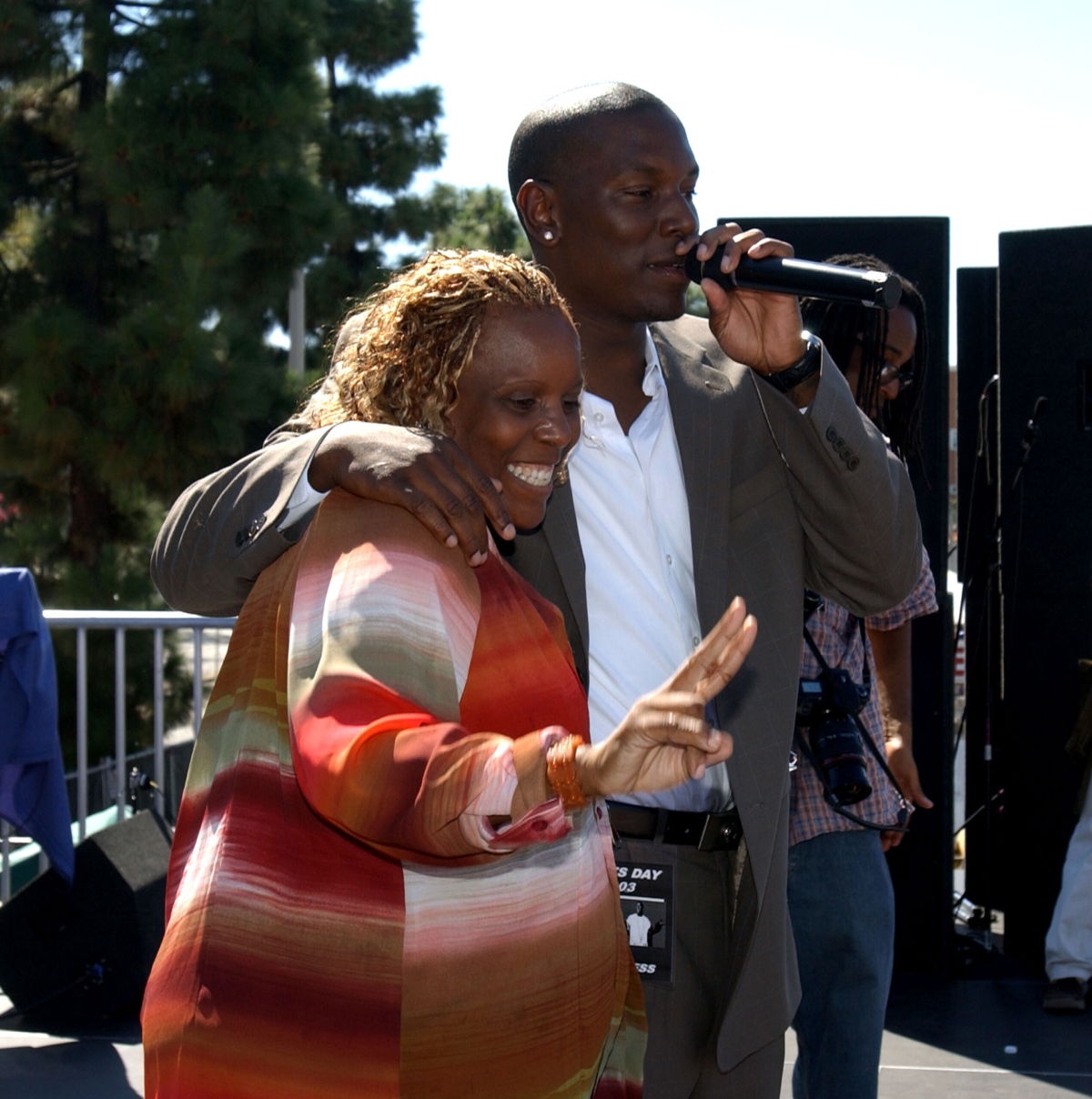 <i>Maury Phillips/Getty Images</i><br/>Tyrese and mom Priscilla Murray during Tyrese Gibson Watts Foundation 3rd Annual Watts Day in 2003. Tyrese Gibson is mourning the death of his mother Priscilla Murray