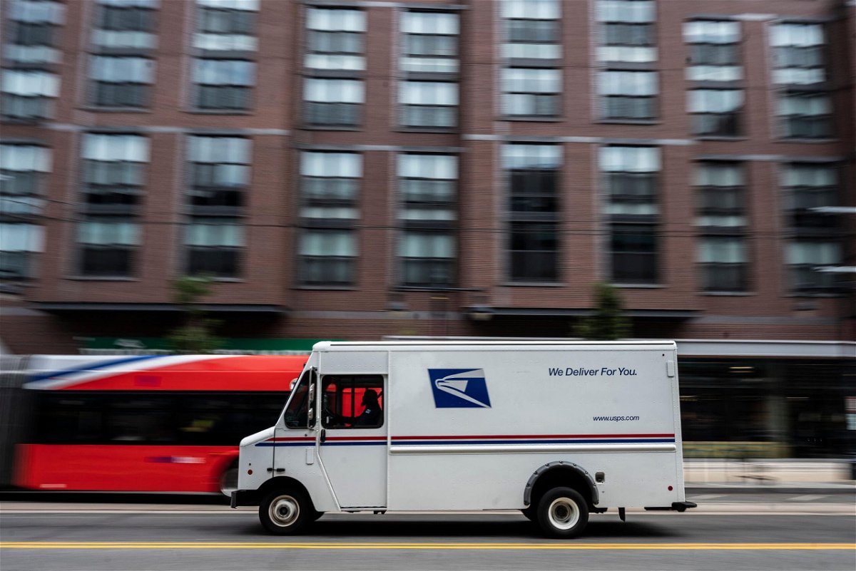 <i>ANDREW CABALLERO-REYNOLDS/AFP/Getty Images</i><br/>The US Postal Service is moving ahead with a plan to replace its current fleet with 90% gas-powered trucks and 10% battery electric vehicles