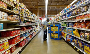 A customer shops at at a grocery store on February 10