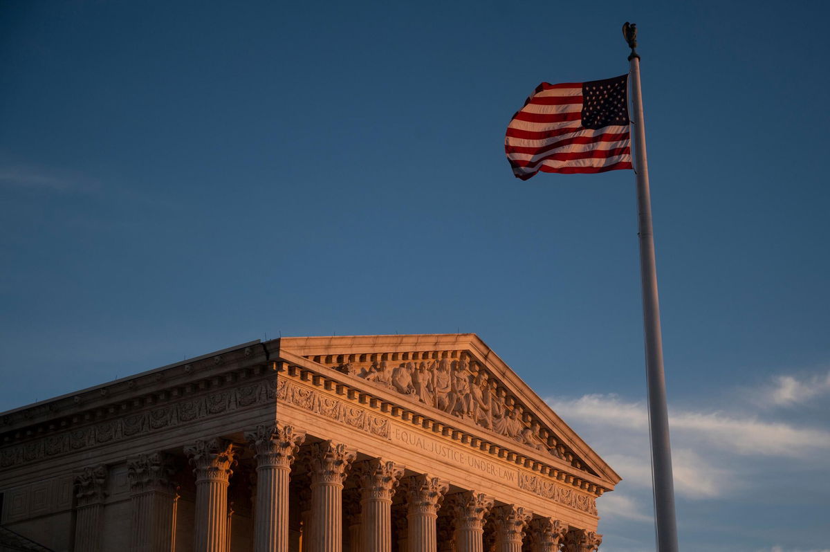 <i>Bill Clark/CQ-Roll Call/Getty Images</i><br/>The U.S. Supreme Court building is seen at sunset in Washington on Thursday