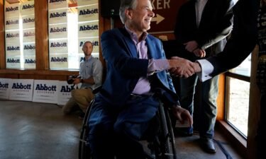 Texas Gov. Greg Abbott makes a campaign stop in San Antonio on February 17