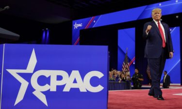 Former President Donald Trump arrives at the Conservative Political Action Conference (CPAC) in Orlando