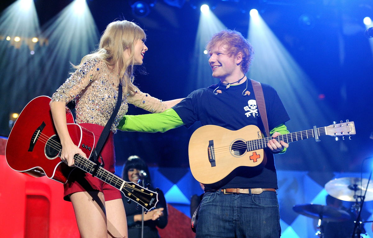 <i>Evan Agostini/Invision/AP</i><br/>Taylor Swift and Ed Sheeran perform together at Z100's Jingle Ball 2012 at Madison Square Garden