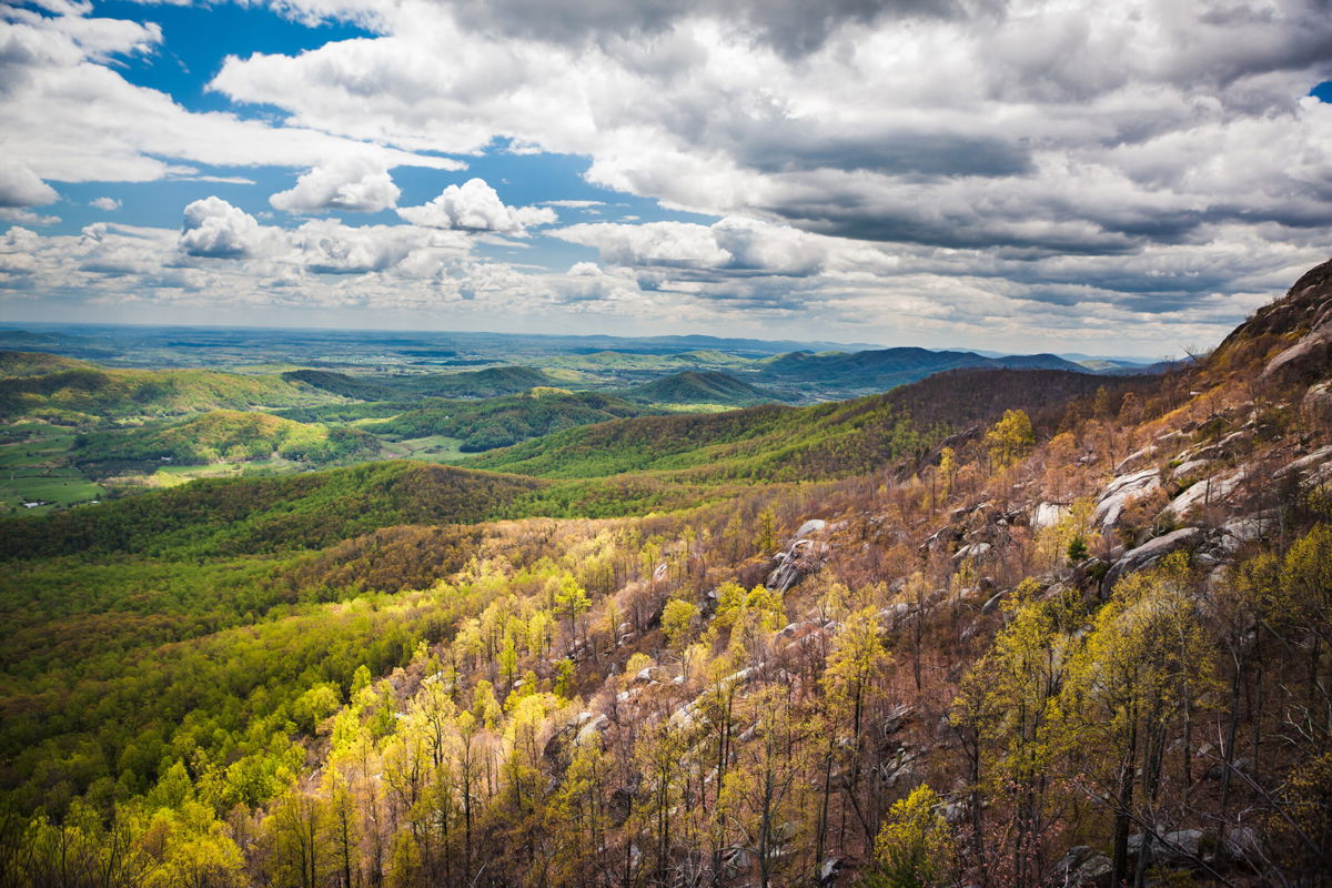 <i>eurobanks/Adobe Stock</i><br/>A view from the Old Rag Mountain hiking trail at Shenandoah National Park in Virginia. You'll have to get a special day-use ticket to visit Old Rag.