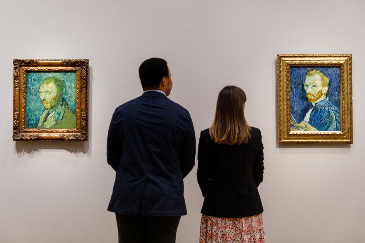 <i>Tristan Fewings/Getty Images</i><br/>Self portraits by Vincent Van Gogh go on view at the Courtauld Gallery exhibition 