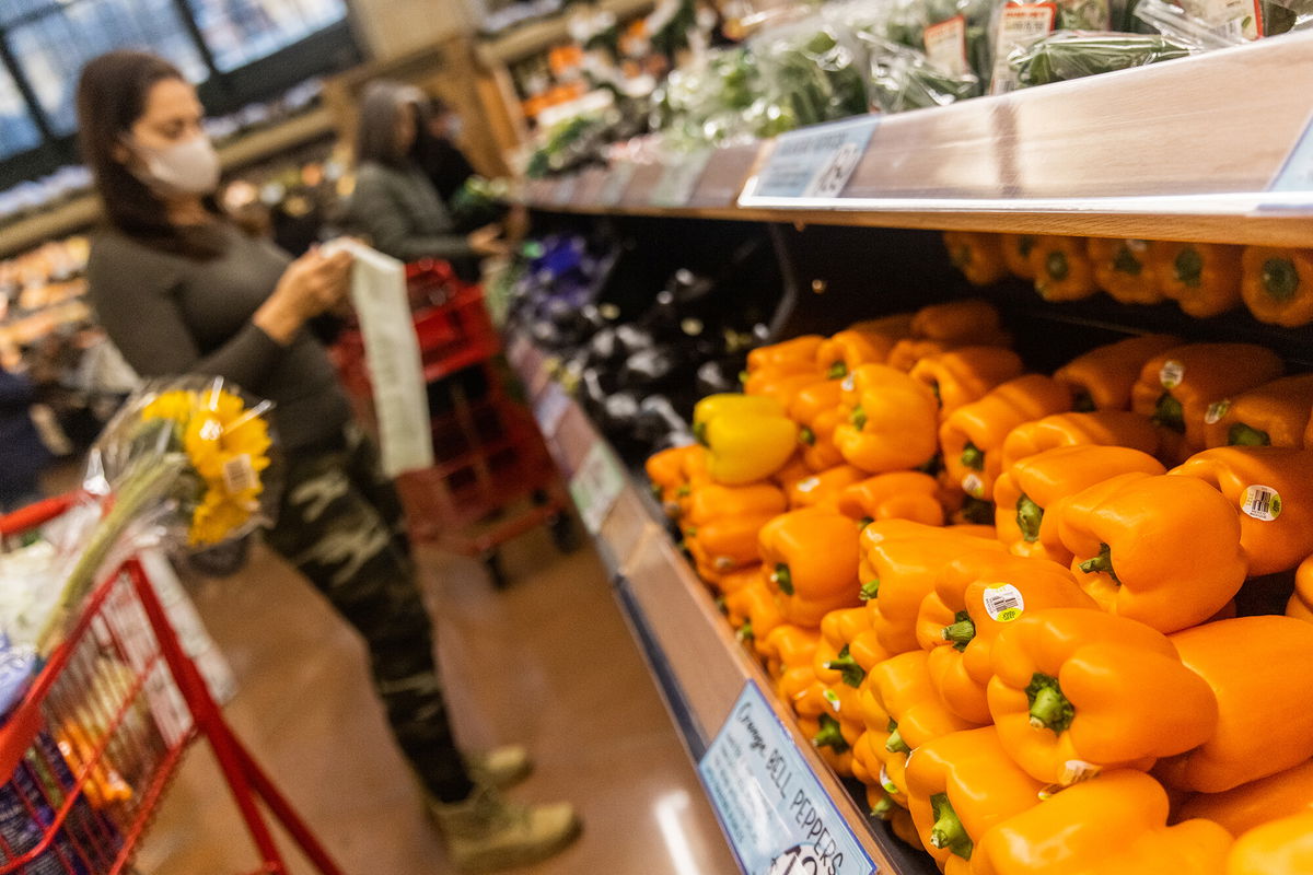 <i>Jeenah Moon/Bloomberg/Getty Images</i><br/>Don't expect grocery store prices to come down anytime soon. Pictured is a Trader Joe's grocery store in New York