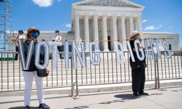 Demonstrators call for Senators to support the elimination of the Senate filibuster in order to pass voting rights legislation and economic relief bills