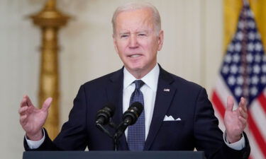 President Joe Biden speaks about Ukraine in the East Room of the White House