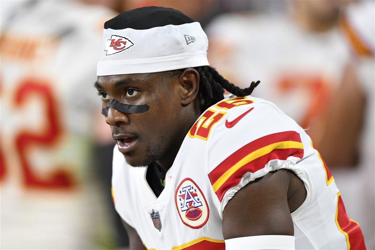 <i>Chris Unger/Getty Images</i><br/>Chris Lammons of the Kansas City Chiefs looks on during the second half of a game against the Las Vegas Raiders at Allegiant Stadium on November 14
