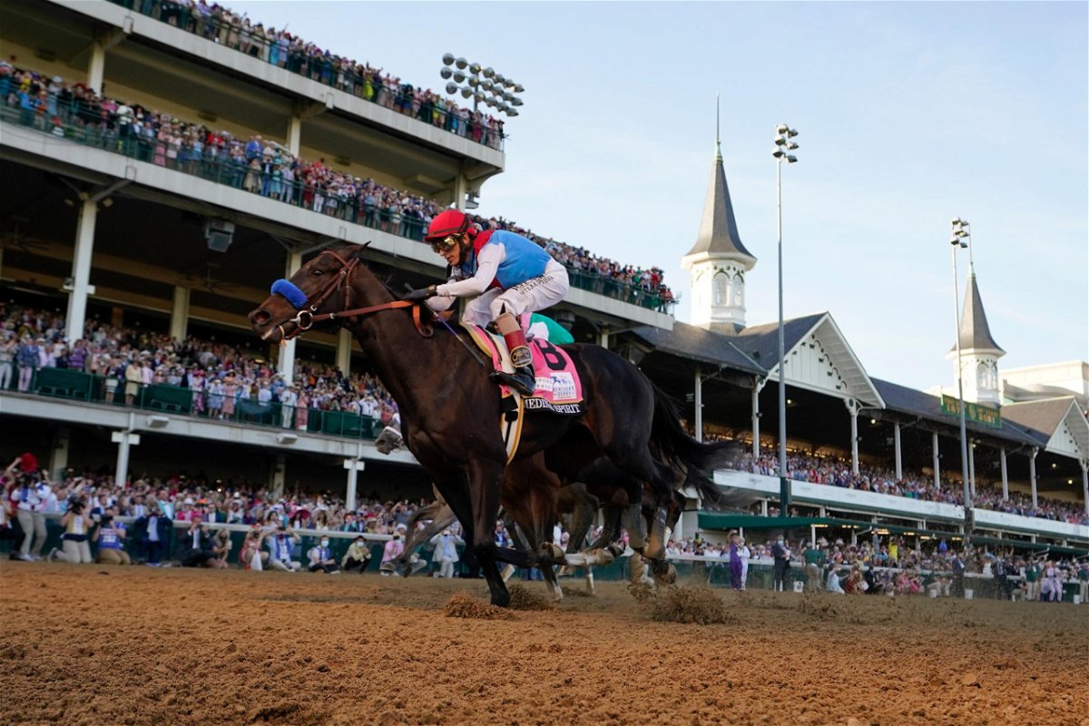 <i>Jeff Roberson/AP</i><br/>The Kentucky Horse Racing Commission announced Monday that Medina Spirit's victory at the 2021 Kentucky Derby has been disqualified.