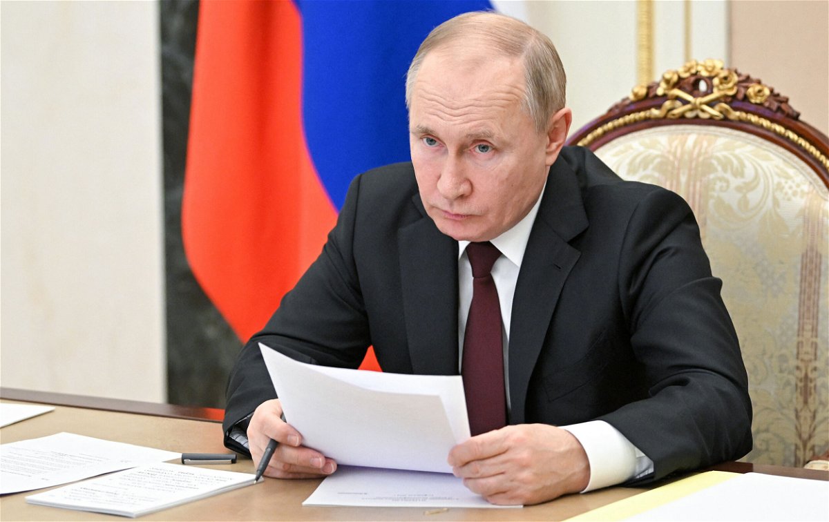 <i>Alexey Nikolsky/Sputnik/Getty Images</i><br/>Russia's President Vladimir Putin chairs a meeting on economic issues in Moscow on February 17