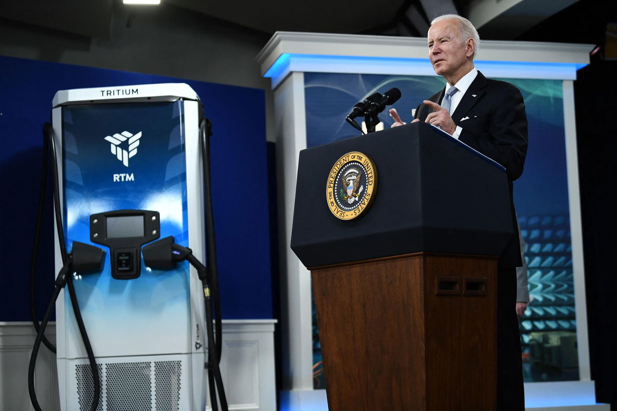 <i>BRENDAN SMIALOWSKI/AFP/Getty Images</i><br/>US President Joe Biden