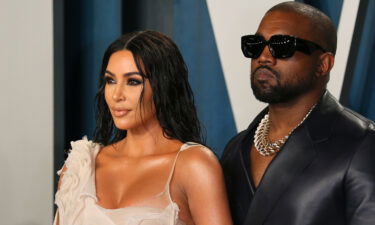 Kim Kardashian pushes back on estranged husband Kanye West's posting about their daughter North being on TikTok. Kardashian and West here attend the 2020 Vanity Fair Oscar Party on February 9