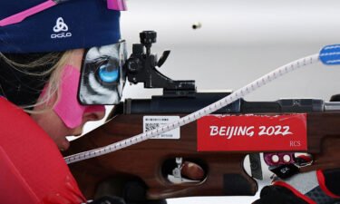 Ingrid Landmark Tandrevold of Norway in action at the Beijing Olympics.