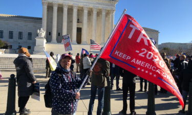 Keith Scott at a "Stop the Steal" rally in 2020.