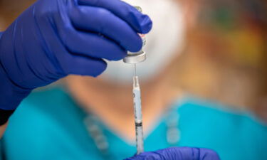 CDC vaccine advisers vote to recommend FDA-approved Moderna Covid-19 vaccine for adults. Pictured is the Moderna vaccine at a vaccination site on March 29