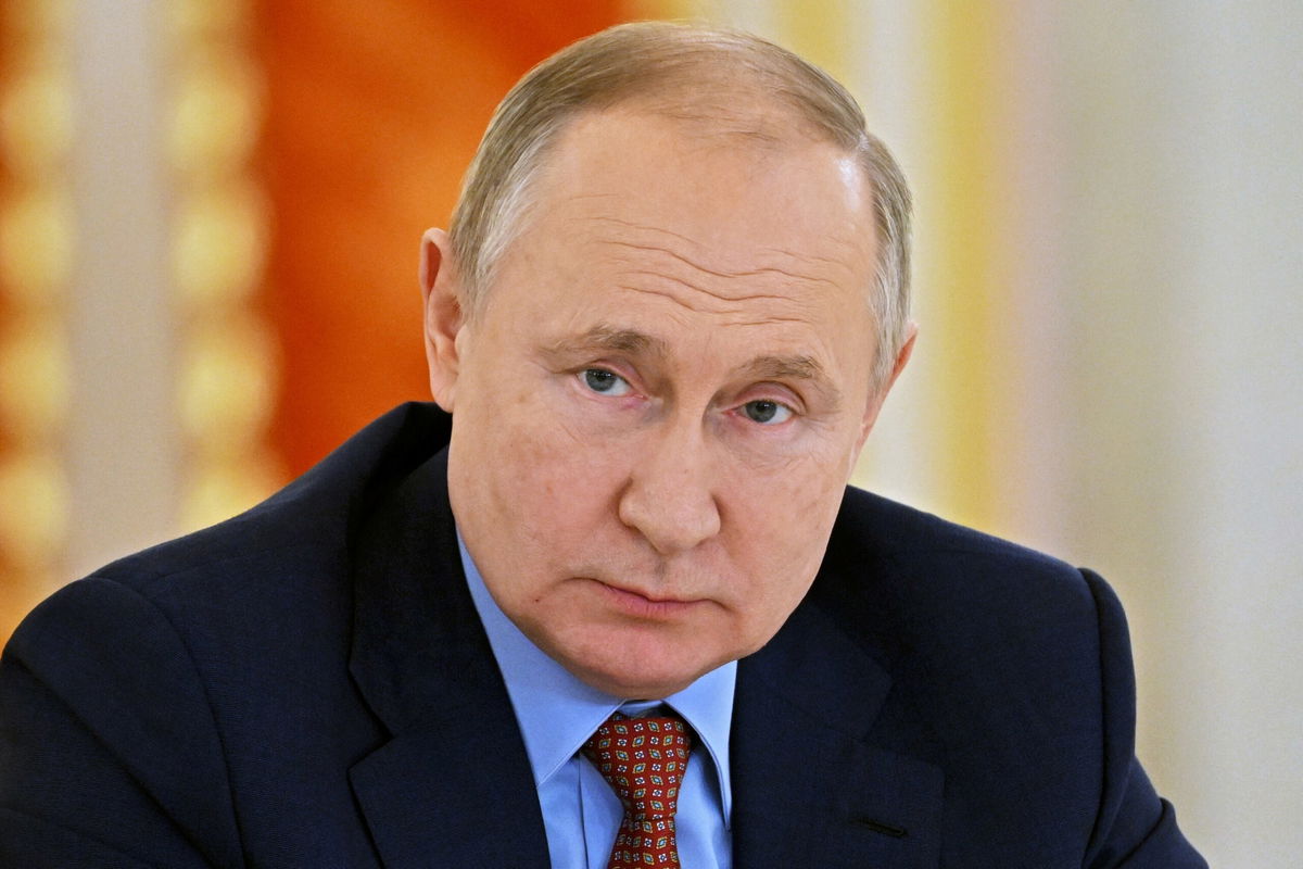 <i>Alexei Nikolsky/AP</i><br/>Russian President Vladimir Putin attends a meeting with members of Business Russia