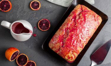 Brighten a loaf cake by finishing it with a blood orange glaze.