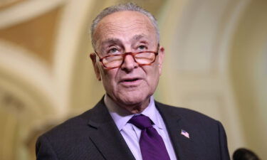 Senate Majority Leader Chuck Schumer speaks at the US Capitol in September 2021 in Washington. Lawmakers will try and pass a short-term government funding extension by a February 18 deadline