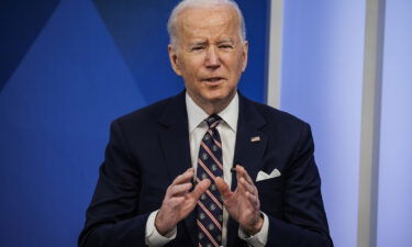 President Biden speaks during a virtual event on mineral supply chains in the Eisenhower Executive Office Building of the White House on Tuesday