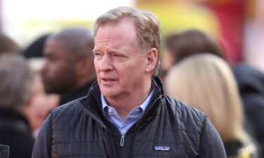 NFL Commissioner Roger Goodell attends the AFC Championship Game between the Kansas City Chiefs and Cincinnati Bengals at Arrowhead Stadium on January 30
