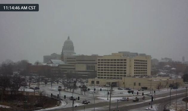 A shot from the ABC 17 News downtown Jefferson City weather camera on Thursday, Feb. 24, 2022.