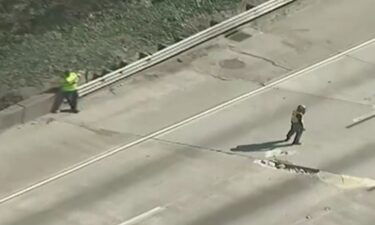 A hole opened up on Interstate 285 in Atlanta