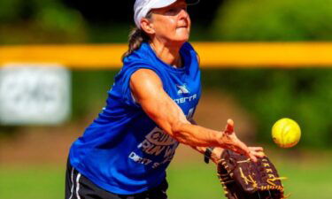 70-year-old softball player Linda Evans is banned from playing in a community softball league because she's a woman.