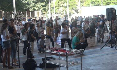 Dozens of parents gathered at the Hawaii State Capitol to protest House Bill 1697. If passed