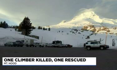 One climber was injured and another died after falling on Mount Hood on Sunday.