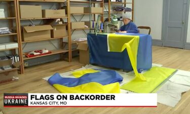 A local flag manufacturer is struggling to keep up with demand for Ukrainian flag.