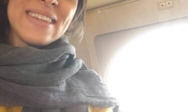 Nazanin Zaghari-Ratclife's local member of parliament tweeted out this picture of the British-Iranian citizen on a plane
