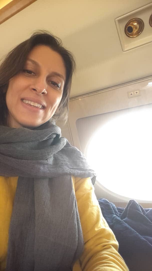 <i>@TulipSiddiq via Twitter</i><br/>Nazanin Zaghari-Ratclife's local member of parliament tweeted out this picture of the British-Iranian citizen on a plane