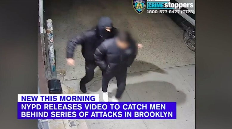 <i>NYPD Crime Stoppers/WABC</i><br/>The NYPD released video of a frightening attack in Brooklyn. And police say the men behind it have attacked at least eight times.