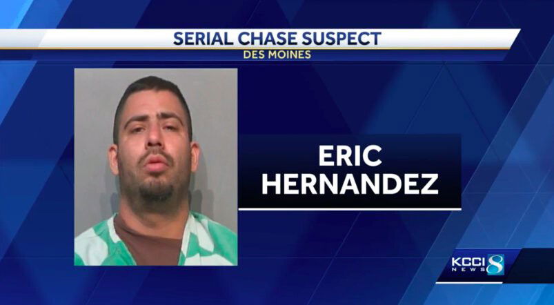 <i>KCCI</i><br/>Police say Eric Hernandez was able to speed away from officers on five different occasions.
