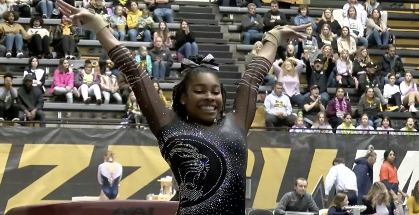 Mizzou gymnastics wins final home meet of the season - ABC17NEWS